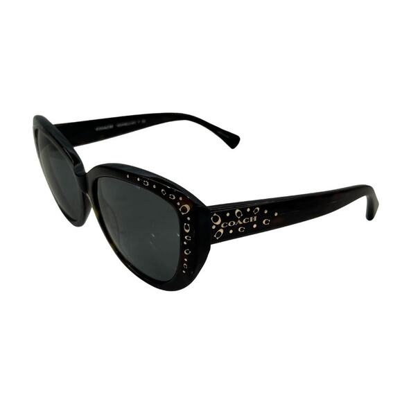 Coach Womens Sunglasses Cat Eye Dark Tortoise HC8162 56mm Excellent FRAMES ONLY - Picture 1 of 8